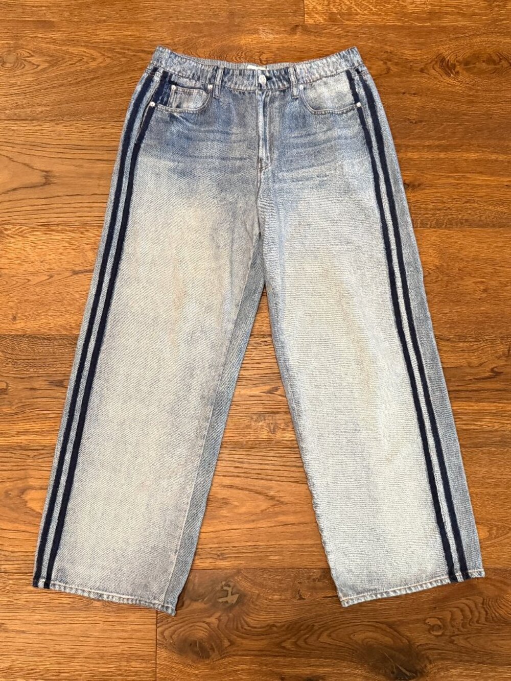 Rag & Bone - Miramar Terry Wide Leg Track Pants - Color: Blue Coney - Size Large - Picture 5 of 8